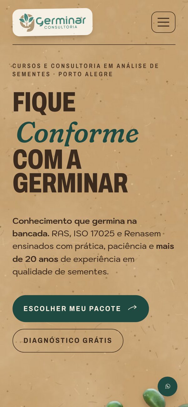 Início no celular