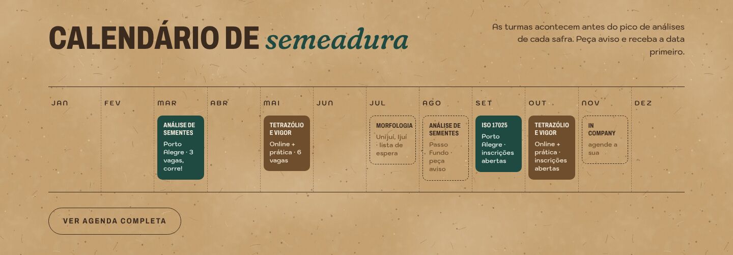 Calendário de semeadura